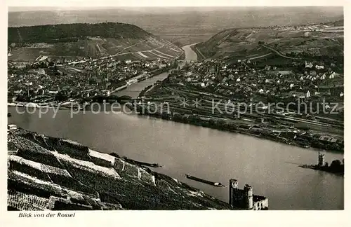 AK / Ansichtskarte Bingen Rhein Ruine Ehrenfels Maeuseturm Nahemuendung Bingenbrueck Kat. Bingen am Rhein