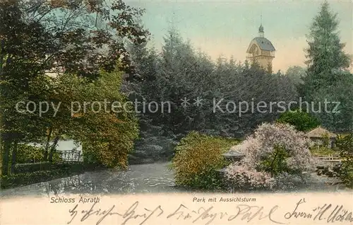 AK / Ansichtskarte Aprath Schloss Park mit Aussichtsturm Kat. Wuelfrath