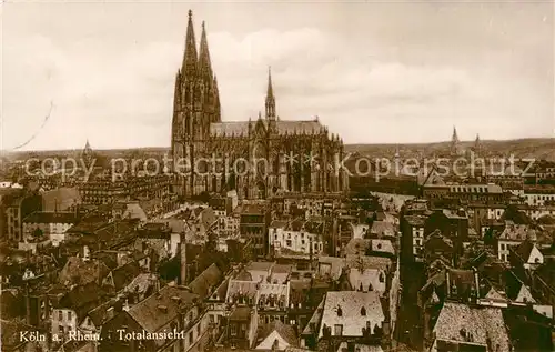 AK / Ansichtskarte Koeln Rhein Stadtbild mit Dom Kat. Koeln