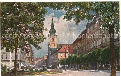 AK / Ansichtskarte Graz Steiermark Bismarckplatz Kirche Kuenstlerkarte Nr 7052 3 Kat. Graz