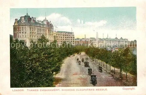 AK / Ansichtskarte London Thames Embankment showing Cleopatras Needle Kat. City of London