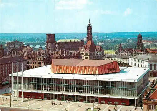 AK / Ansichtskarte Dresden Blick von der Kreuzkirche zum Kulturpalast Kat. Dresden Elbe