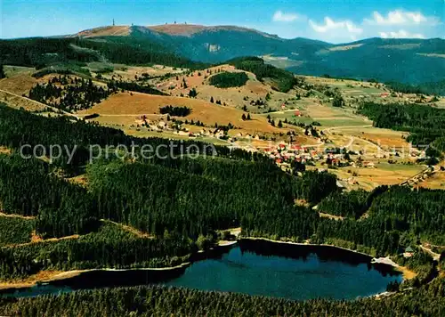 AK / Ansichtskarte Altglashuetten Fliegeraufnahme mit Windgfaellweiher Baerental und Feldbergmassiv Kat. Feldberg (Schwarzwald)