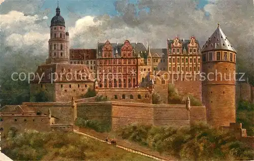 AK / Ansichtskarte Hoffmann Heinrich Heidelberger Schloss vor seiner Zerstoerung 1620 Kat. Kuenstlerkarte