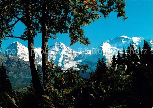 AK / Ansichtskarte Grindelwald mit Eiger Moench und Jungfrau Kat. Grindelwald