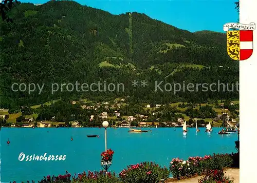 AK / Ansichtskarte Ossiach Ossiachersee Blick vom Lido nach Annenheim und zur Kanzelhoehe