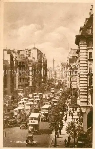 AK / Ansichtskarte London The Strand Traffic Valentines Postcard Kat. City of London