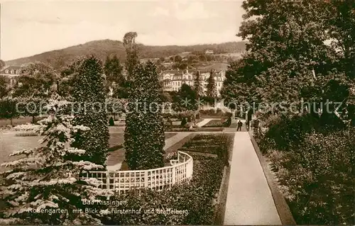 AK / Ansichtskarte Kissingen Bad Rosengarten Fuerstenhof Staffelberg Kat. Bad Kissingen