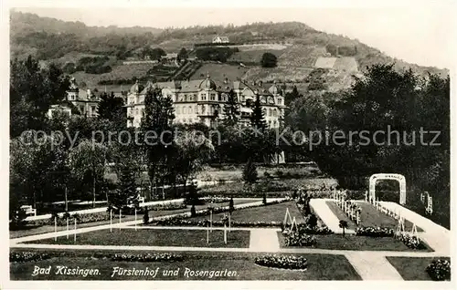 AK / Ansichtskarte Kissingen Bad Fuerstenhof Rosengarten Kat. Bad Kissingen