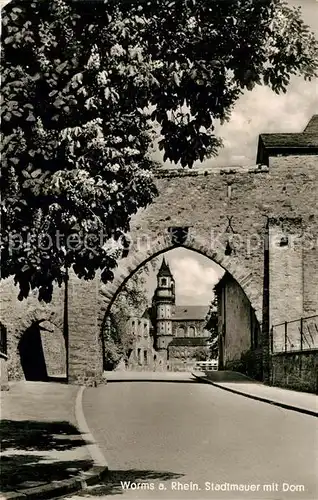 AK / Ansichtskarte Worms Rhein Stadtmauer Dom Kat. Worms