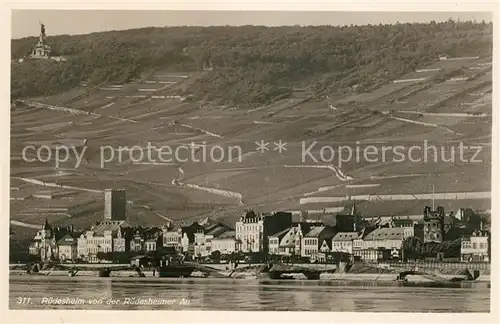 AK / Ansichtskarte Ruedesheim Rhein Panorama Kat. Ruedesheim am Rhein