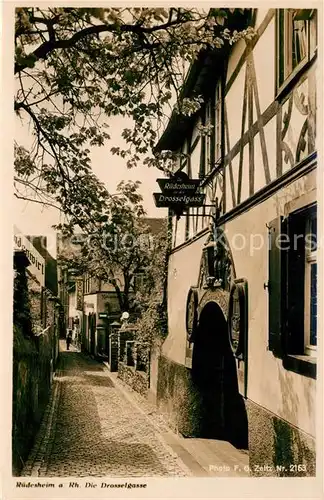 AK / Ansichtskarte Ruedesheim Rhein Drosselgasse Kat. Ruedesheim am Rhein