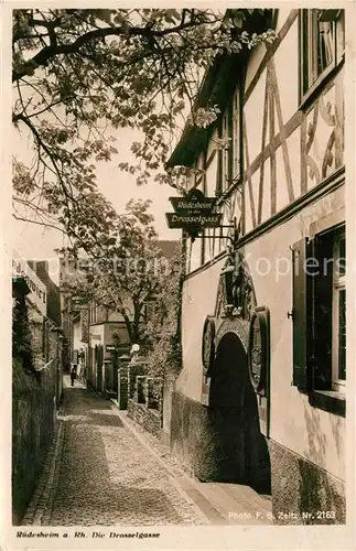 AK / Ansichtskarte Ruedesheim Rhein Drosselgasse Kat. Ruedesheim am Rhein