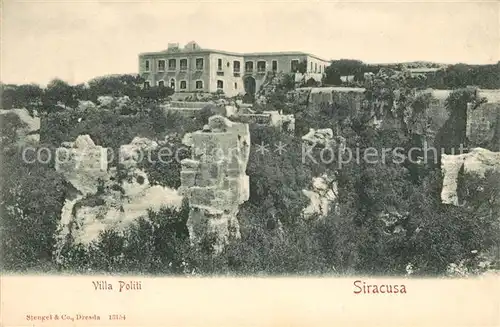 AK / Ansichtskarte Siracusa Villa Politi Kat. Siracusa