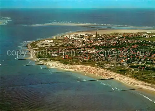 AK / Ansichtskarte Borkum Nordseebad Fliegeraufnahme Kat. Borkum