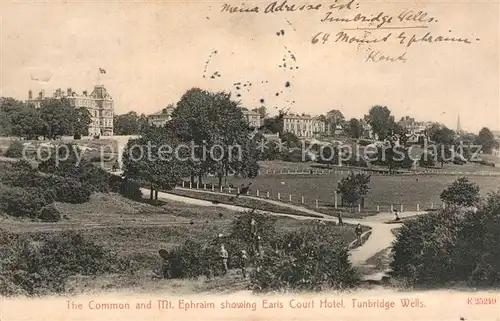 AK / Ansichtskarte Tunbridge Wells The Common and Mt Ephraim showing Earls Court Hotel Kat. Tunbridge Wells