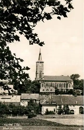 AK / Ansichtskarte Hartha Tharandt Blick zur Kirche Kat. Tharandt