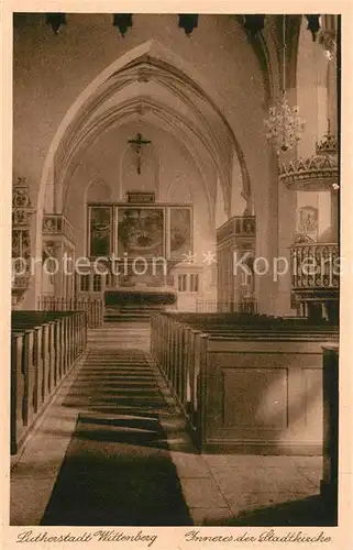 AK / Ansichtskarte Wittenberg Lutherstadt Inneres der Stadtkirche Kat. Wittenberg