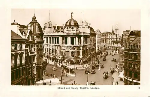 AK / Ansichtskarte London Strand and Gaiety Theatre Kat. City of London