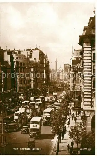 AK / Ansichtskarte London The Strand Traffic Valentines Postcard Kat. City of London