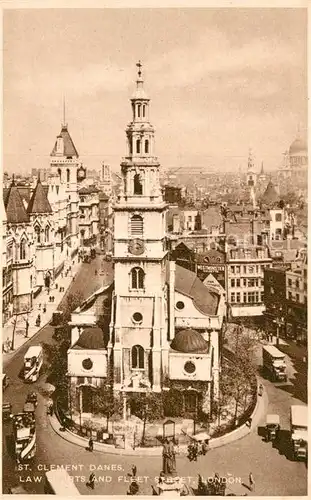 AK / Ansichtskarte London St Clement Danes Law Courts and Fleet Street Kat. City of London