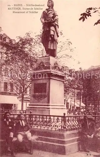 AK / Ansichtskarte Mainz Rhein Schillerdenkmal 