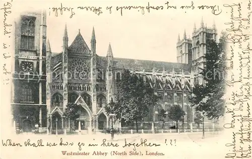 AK / Ansichtskarte London Westminster Abbey North Side Kat. City of London