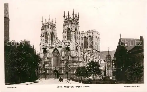 AK / Ansichtskarte York UK Minster West Front Kat. York