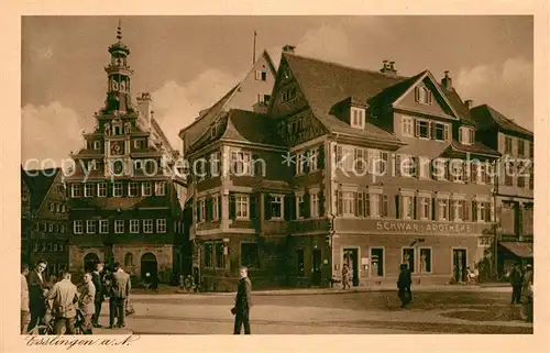 AK / Ansichtskarte Esslingen Neckar Innenstadt Schwan Apotheke Kat. Esslingen am Neckar