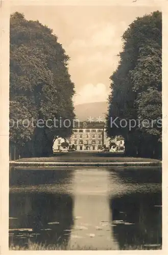 AK / Ansichtskarte Schwetzingen Schlossgarten Teich Blick aufs Schloss Kat. Schwetzingen