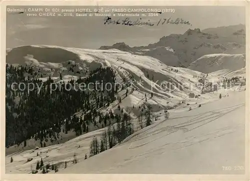 AK / Ansichtskarte Passo Campolungo Piz Boe Cherz Mezzodi Marmolada Winter Kat. Campolungo Passo