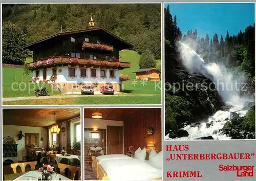 AK / Ansichtskarte Krimml Haus Unterbergbauer Wasserfall Kat. Krimml