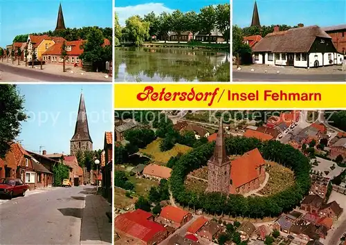 AK / Ansichtskarte Petersdorf Fehmarn Ortsansichten Kirche Fliegeraufnahme