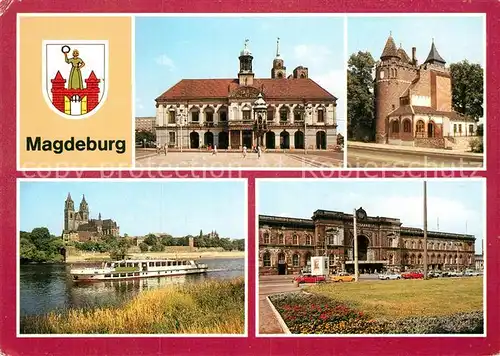 AK / Ansichtskarte Magdeburg Rathaus Lukasklause Domblick Hauptbahnhof Kat. Magdeburg