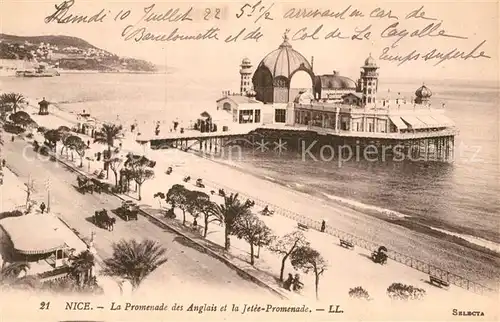 AK / Ansichtskarte Nice Alpes Maritimes Promenade des Anglais et la Jetee Promenade Kat. Nice