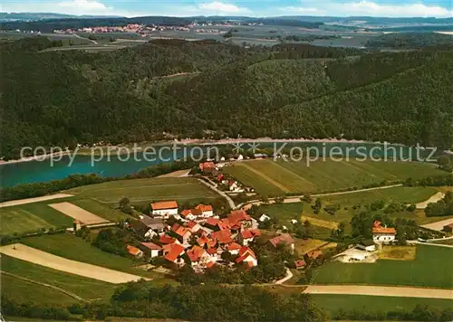 AK / Ansichtskarte Harbshausen Fliegeraufnahme Gasthaus Hoebel Kat. Voehl