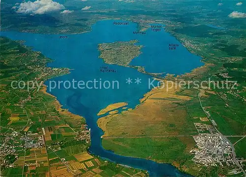 AK / Ansichtskarte Konstanz Bodensee Fliegeraufnahme Insel Reichenau Radolfzell  Kat. Konstanz