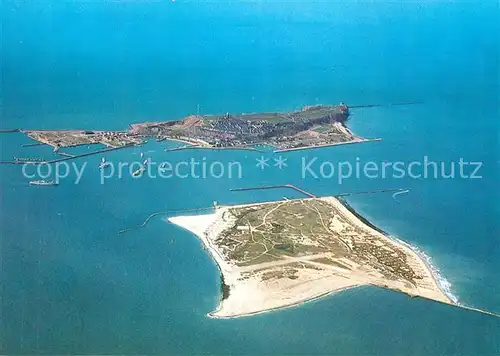 AK / Ansichtskarte Helgoland Fliegeraufnahme mit Badeduene Kat. Helgoland