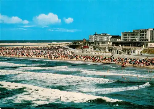 AK / Ansichtskarte Borkum Nordseebad Strand Brandung Kat. Borkum