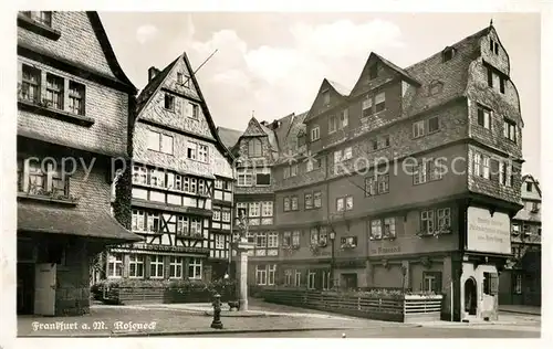 AK / Ansichtskarte Frankfurt Main Roseneck Denkmal Altstadt Fachwerkhaus Kat. Frankfurt am Main