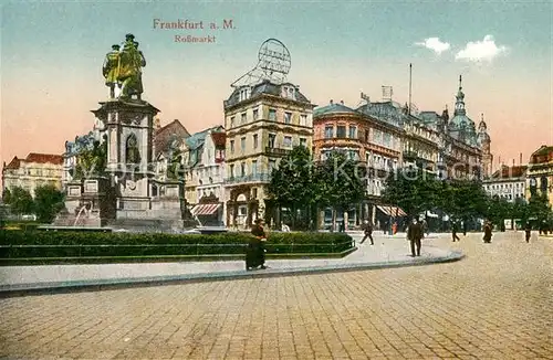 AK / Ansichtskarte Frankfurt Main Rossmarkt Denkmal Kat. Frankfurt am Main