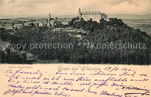 AK / Ansichtskarte Bad Wildungen Schloss Friedrichstein Deutsche Reichspost Kat. Bad Wildungen