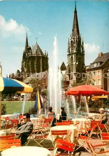 AK / Ansichtskarte Bad Aachen Elisengarten mit Domblick