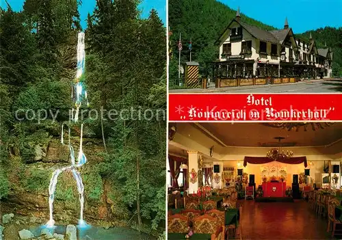 AK / Ansichtskarte Goslar Hotel Koenigreich zu Romkerhall Speisesaal Wasserfall Kat. Goslar