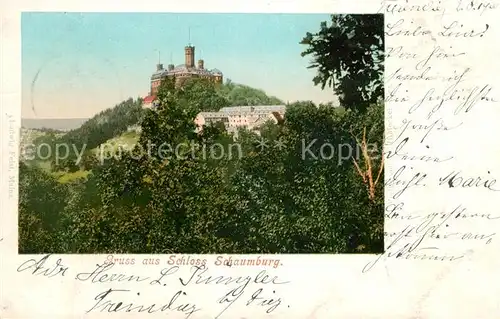 AK / Ansichtskarte Schloss Schaumburg Balduinstein Ansicht vom Waldrand aus Kat. Balduinstein