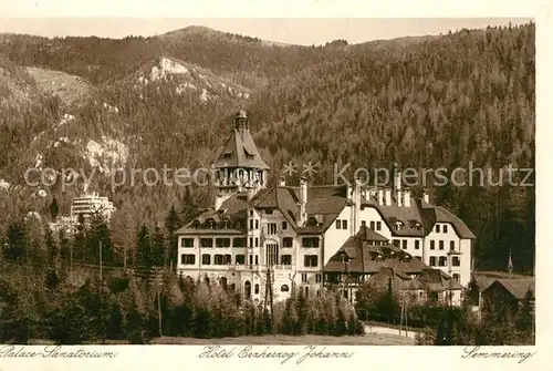 AK / Ansichtskarte Semmering Niederoesterreich Palace Sanatorium Hotel Erzherzog Johann Kat. Semmering