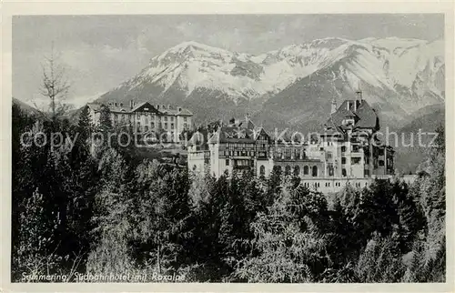 AK / Ansichtskarte Semmering Niederoesterreich Suedbahnhotel Roxalpe Kat. Semmering