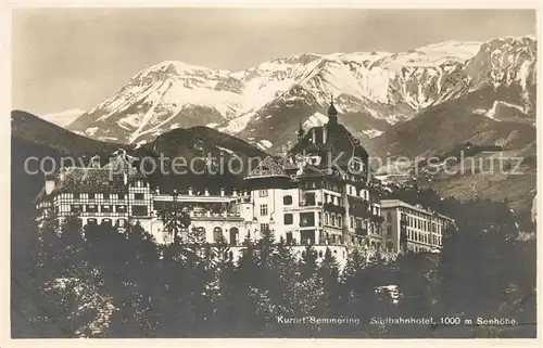 AK / Ansichtskarte Semmering Niederoesterreich Suedbahnhotel Seehoehe Kat. Semmering