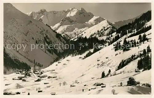 AK / Ansichtskarte Mittelberg Kleinwalsertal Bergunttal Winter Kat. Oesterreich