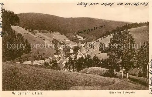 AK / Ansichtskarte Wildemann Blick ins Spiegeltal Kat. Wildemann Harz